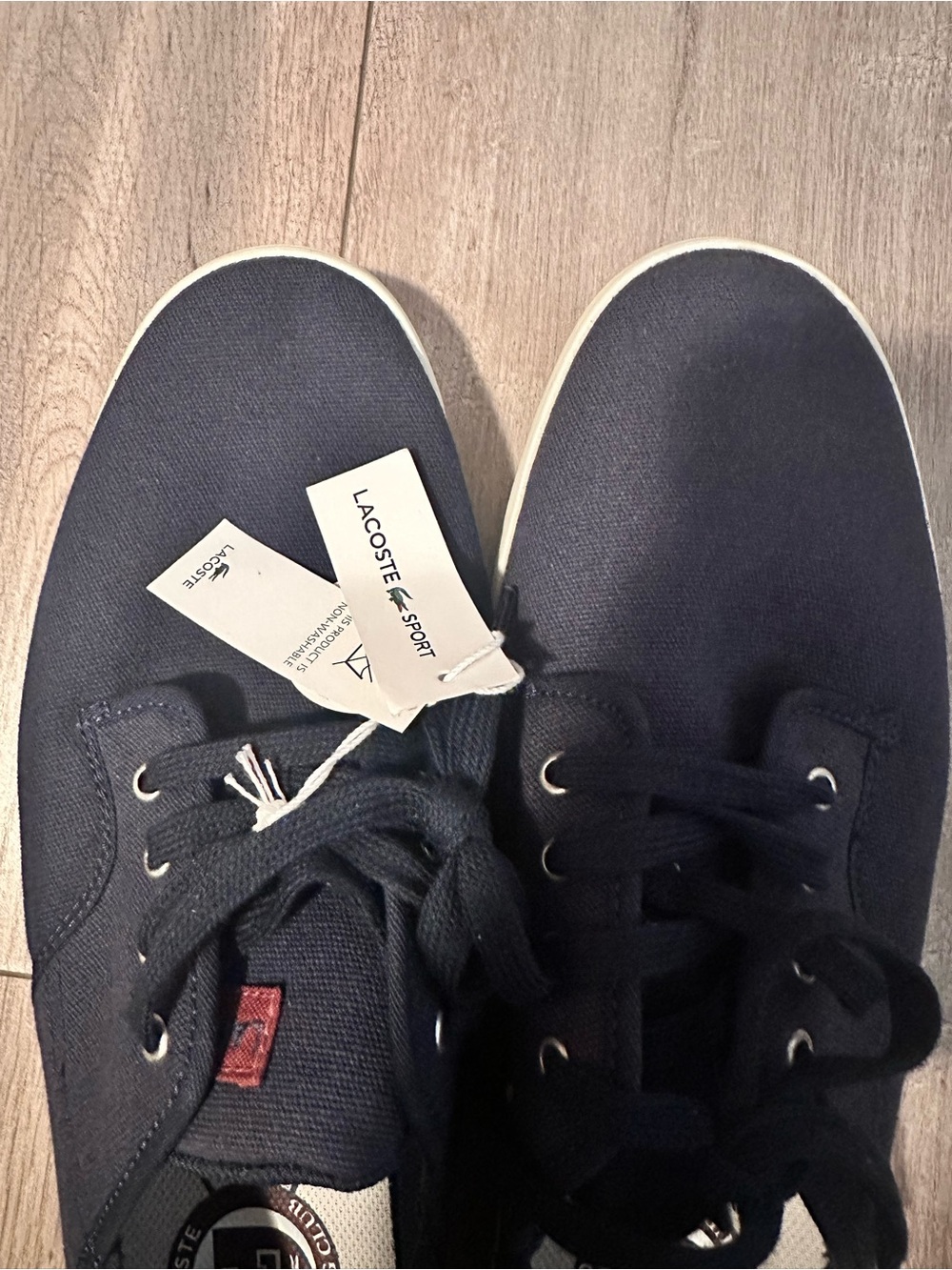 Lacoste Men’s Navy Canvas Low-Top Sneakers With OrthoLite Insoles - Picture 3 of 15